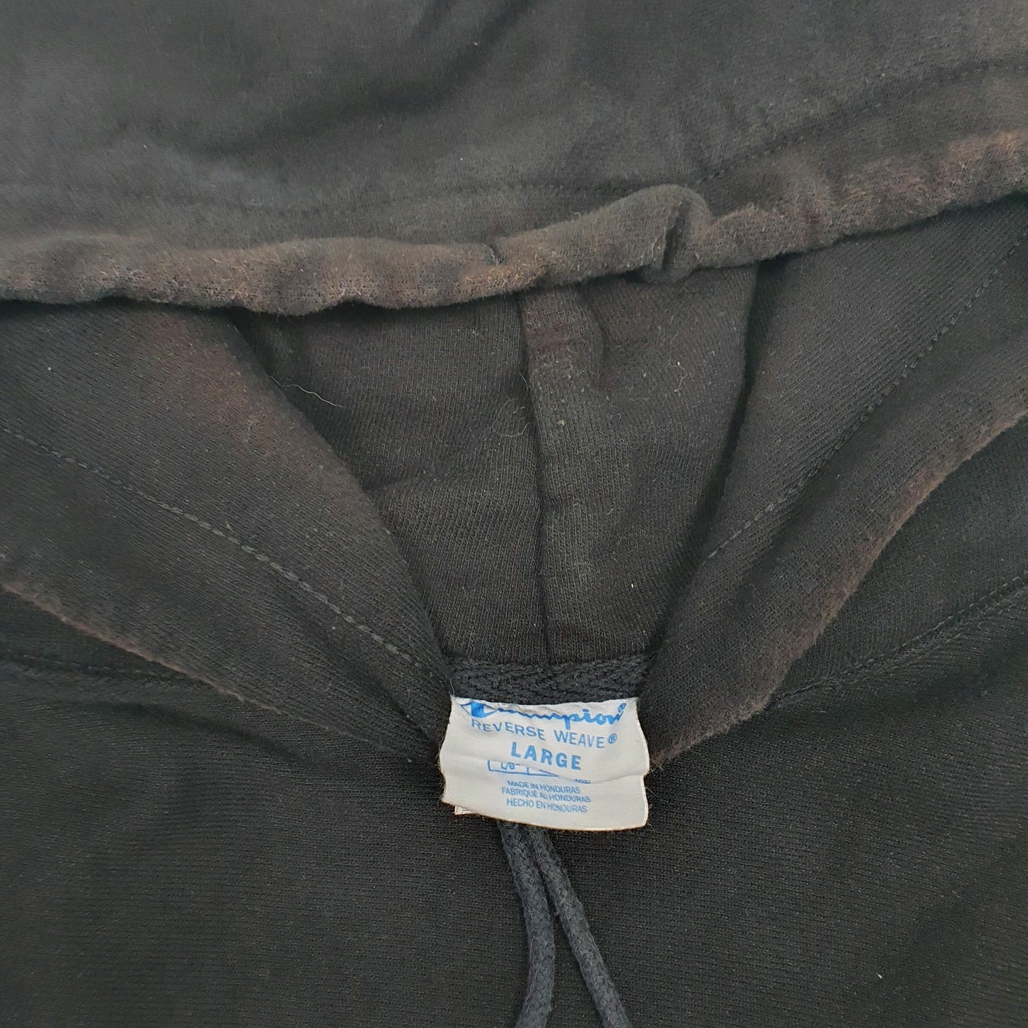 Mens Black Champion Snoopy Reverse Weave Hoodie Jumper