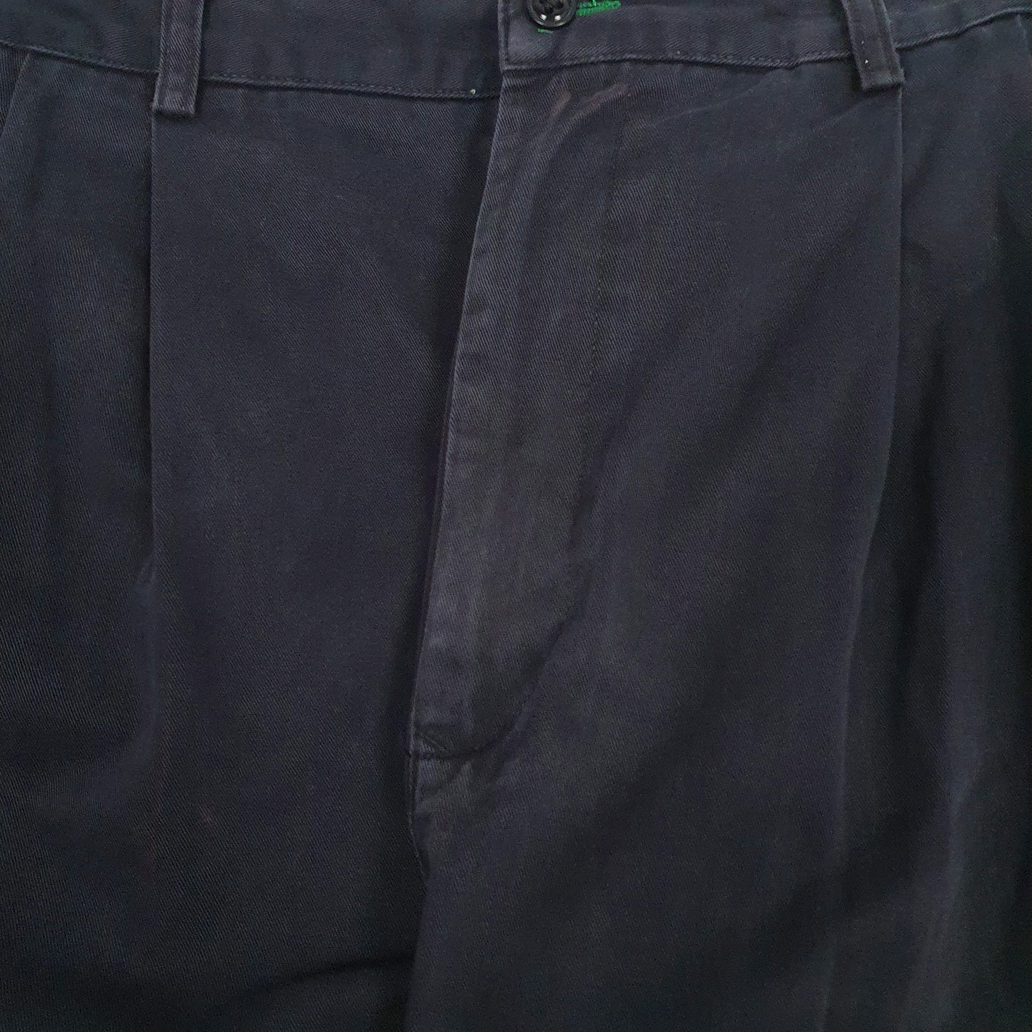 Mens Black Tommy Hilfiger Pleated  Trousers