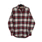 Mens Red L.L.Bean Vintage 1980s Made In USA Thick Flannel Long Sleeve Shirt
