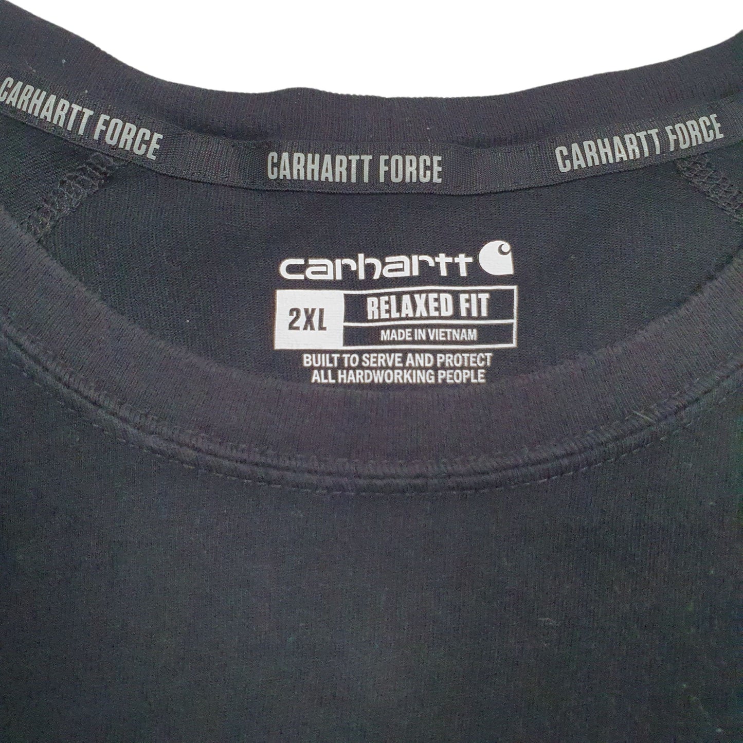 Mens Black Carhartt   T Shirt