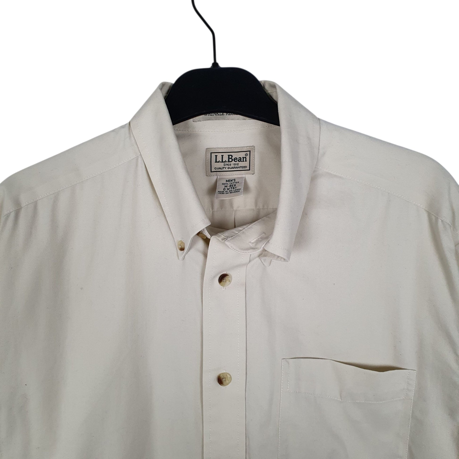 Mens Cream L.L.Bean   Shirt