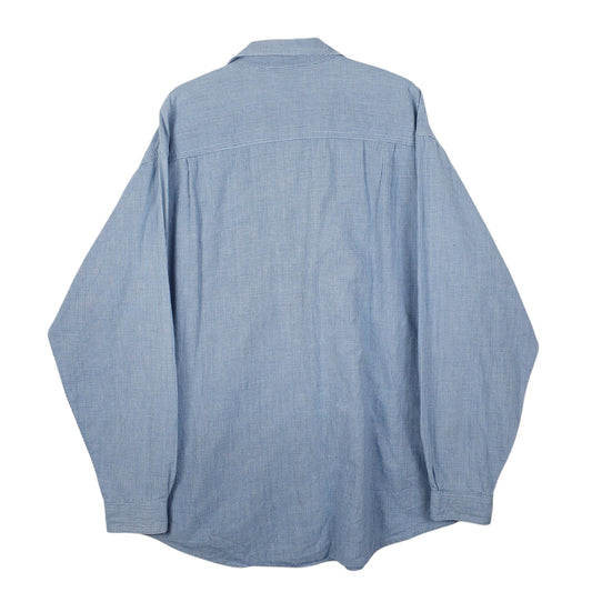 Mens Blue L.L.Bean  Full Zip Shirt