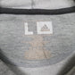 Mens Grey Adidas Spellout Hoodie Jumper