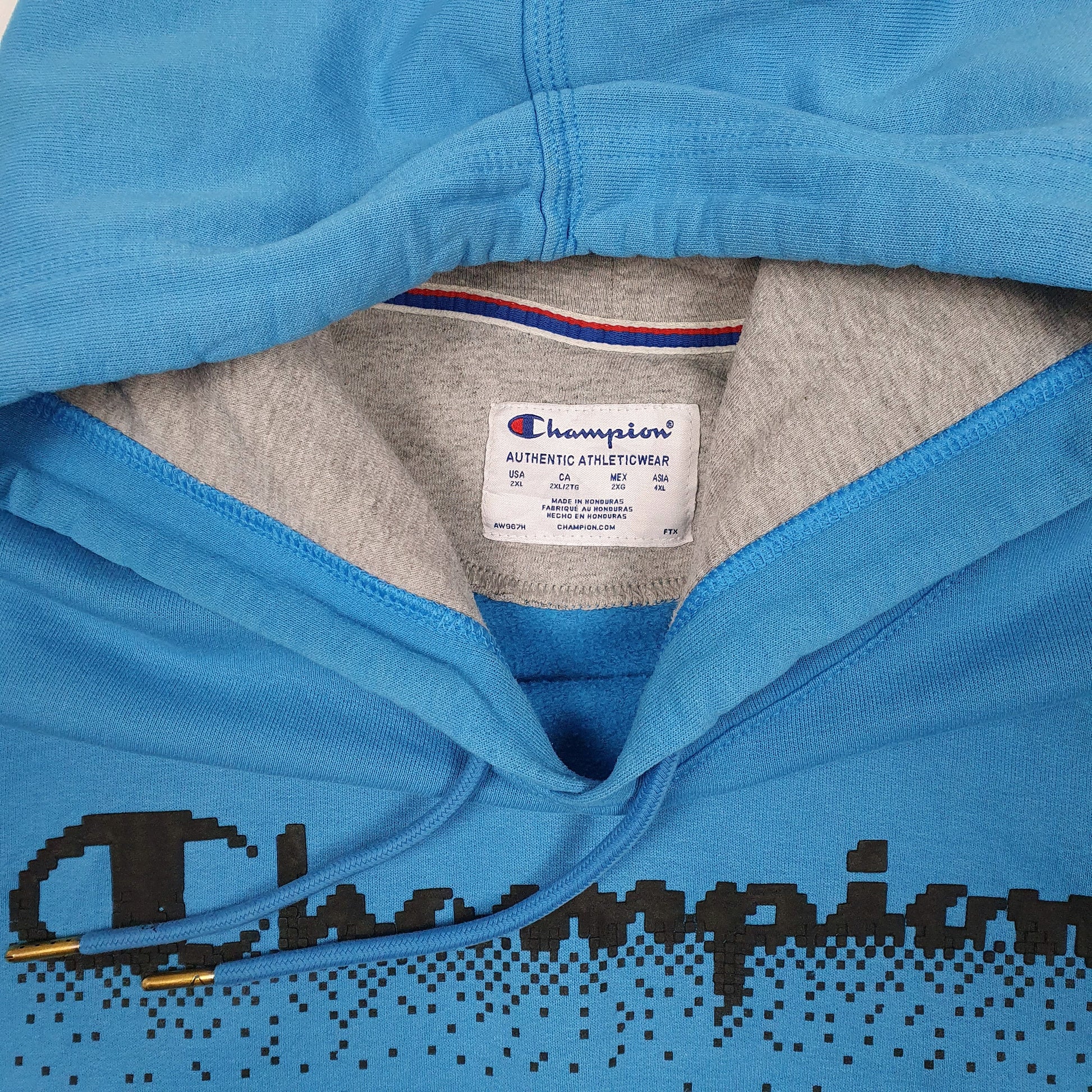 Mens Blue Champion  Hoodie Jumper
