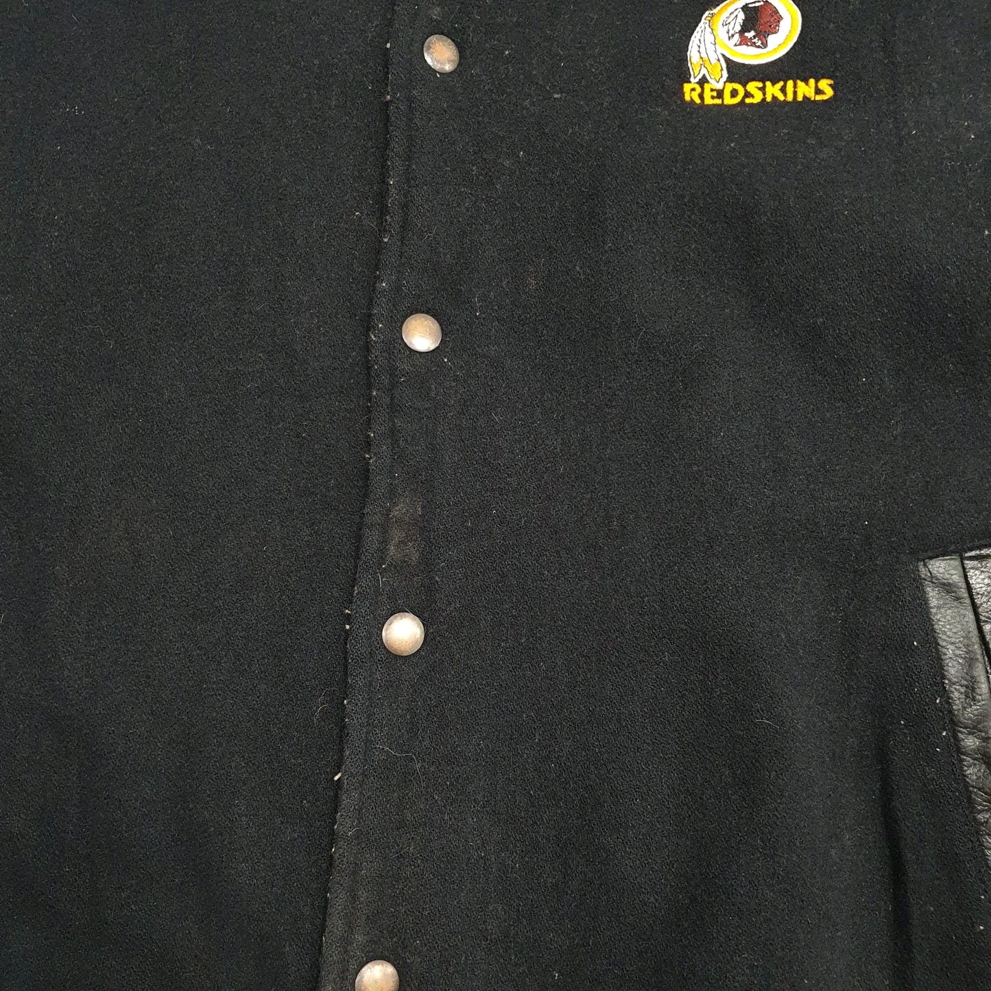 Mens Black Lee Washington Redskins Vintage 90s  Coat