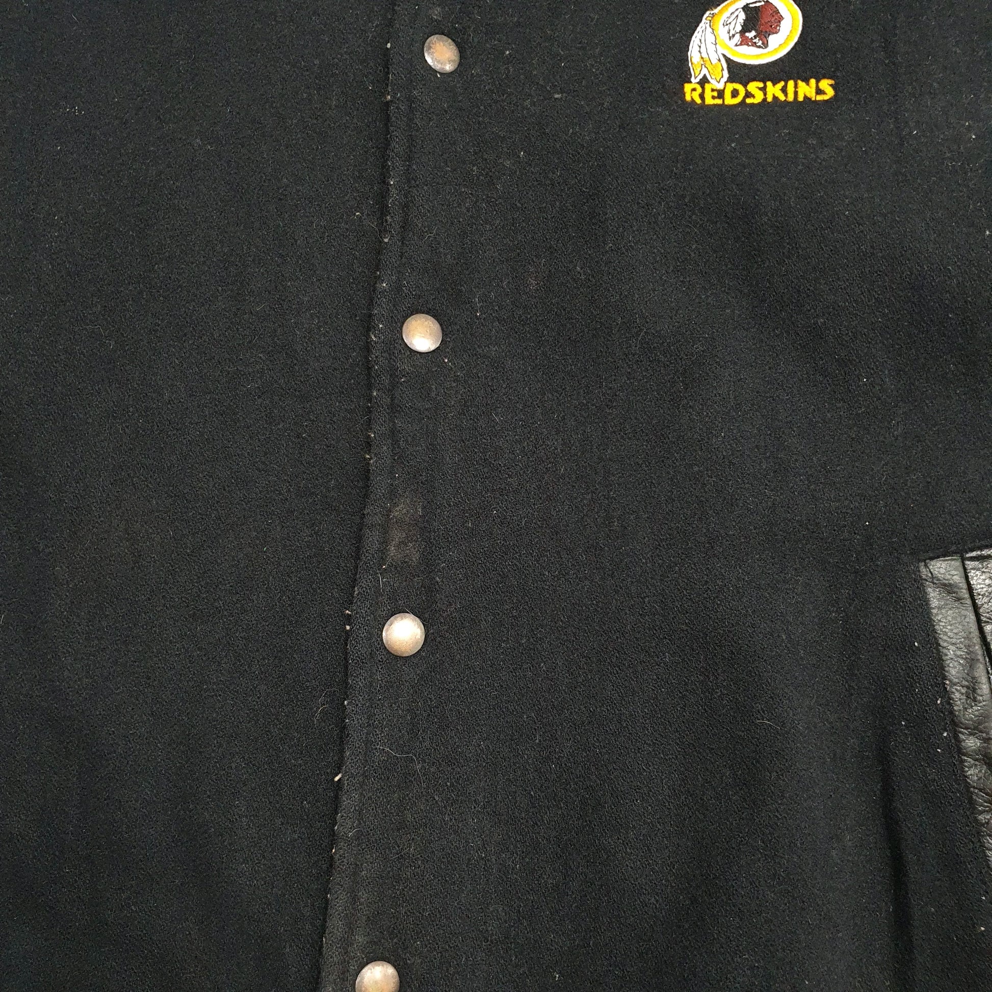 Mens Black Lee Washington Redskins Vintage 90s  Coat