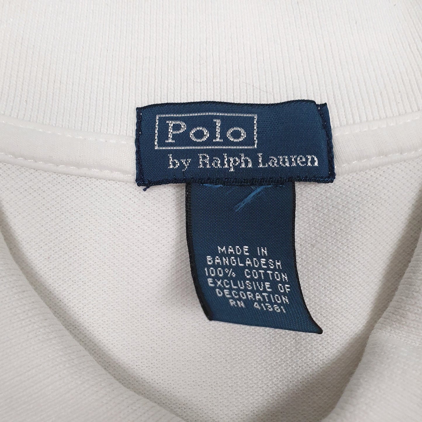 Mens White Polo Ralph Lauren  Hoodie Polo Shirt