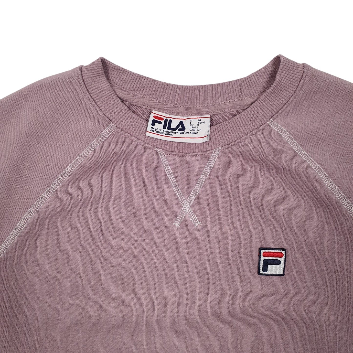 Womens Purple Fila  Crewneck Jumper
