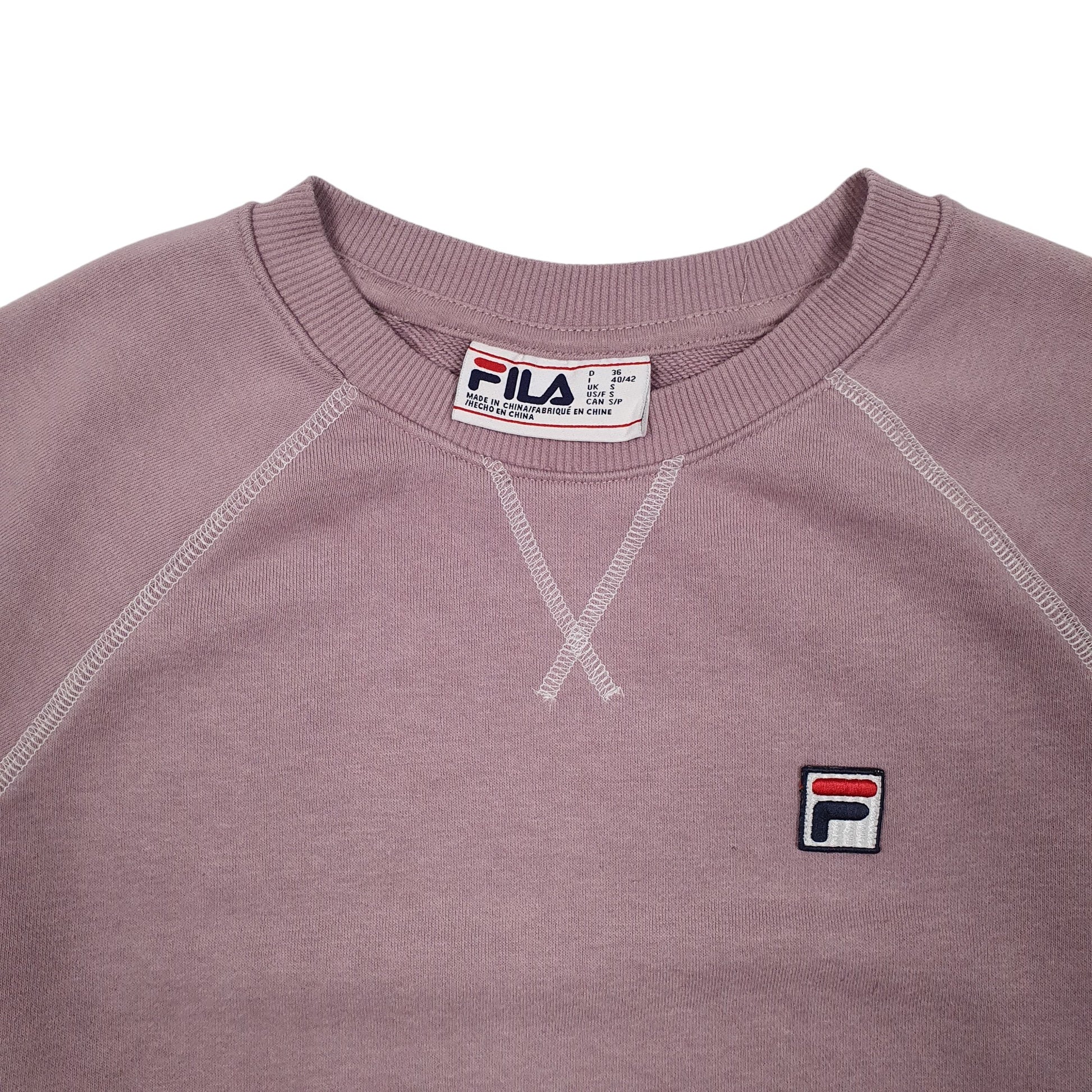 Womens Purple Fila  Crewneck Jumper