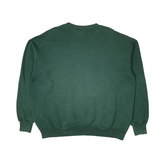 Mens Green Lee Sport Green Bay Packers NFL Nutmeg Mills Vintage 90s Crewneck Jumper