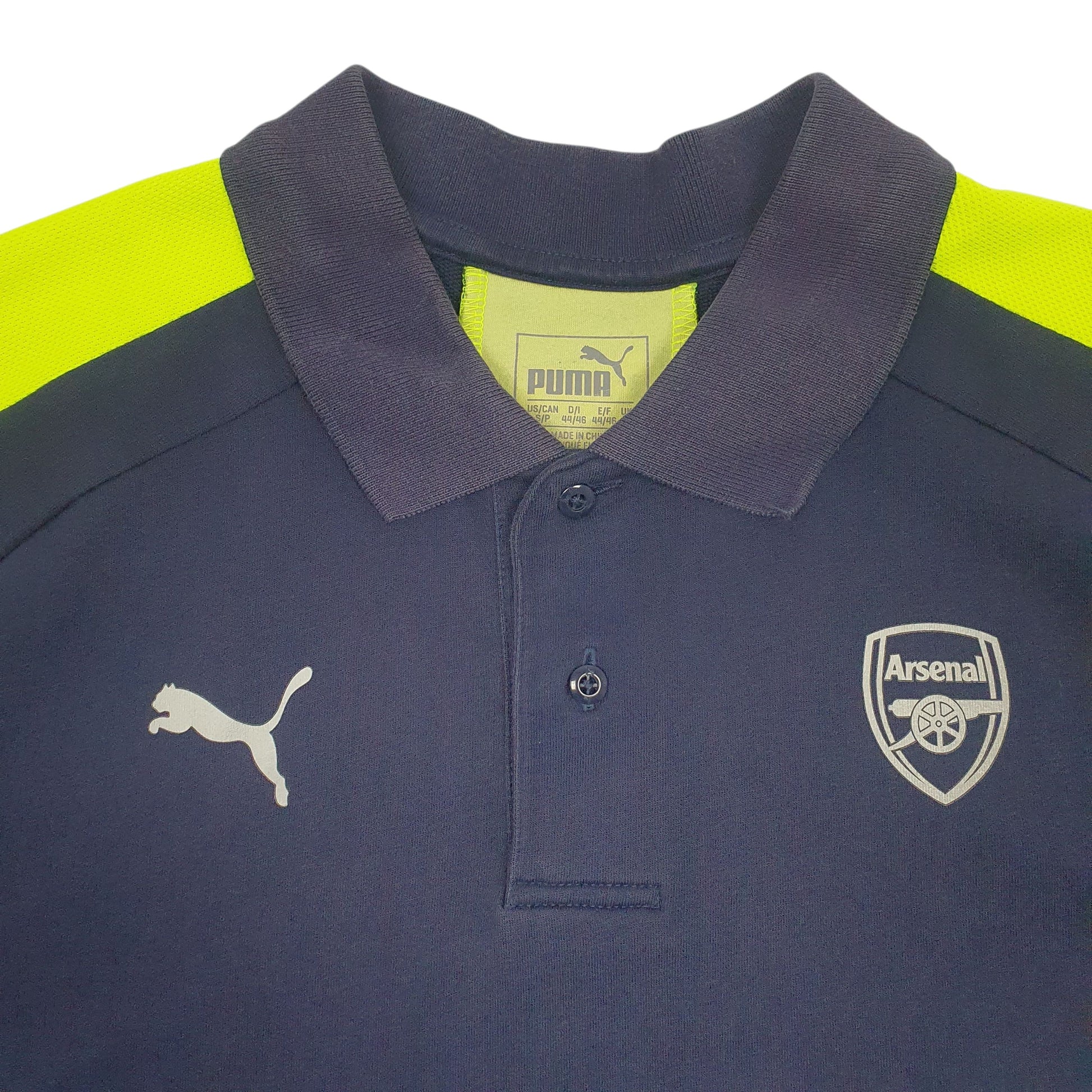 Mens Navy Puma Arsenal  Polo Shirt