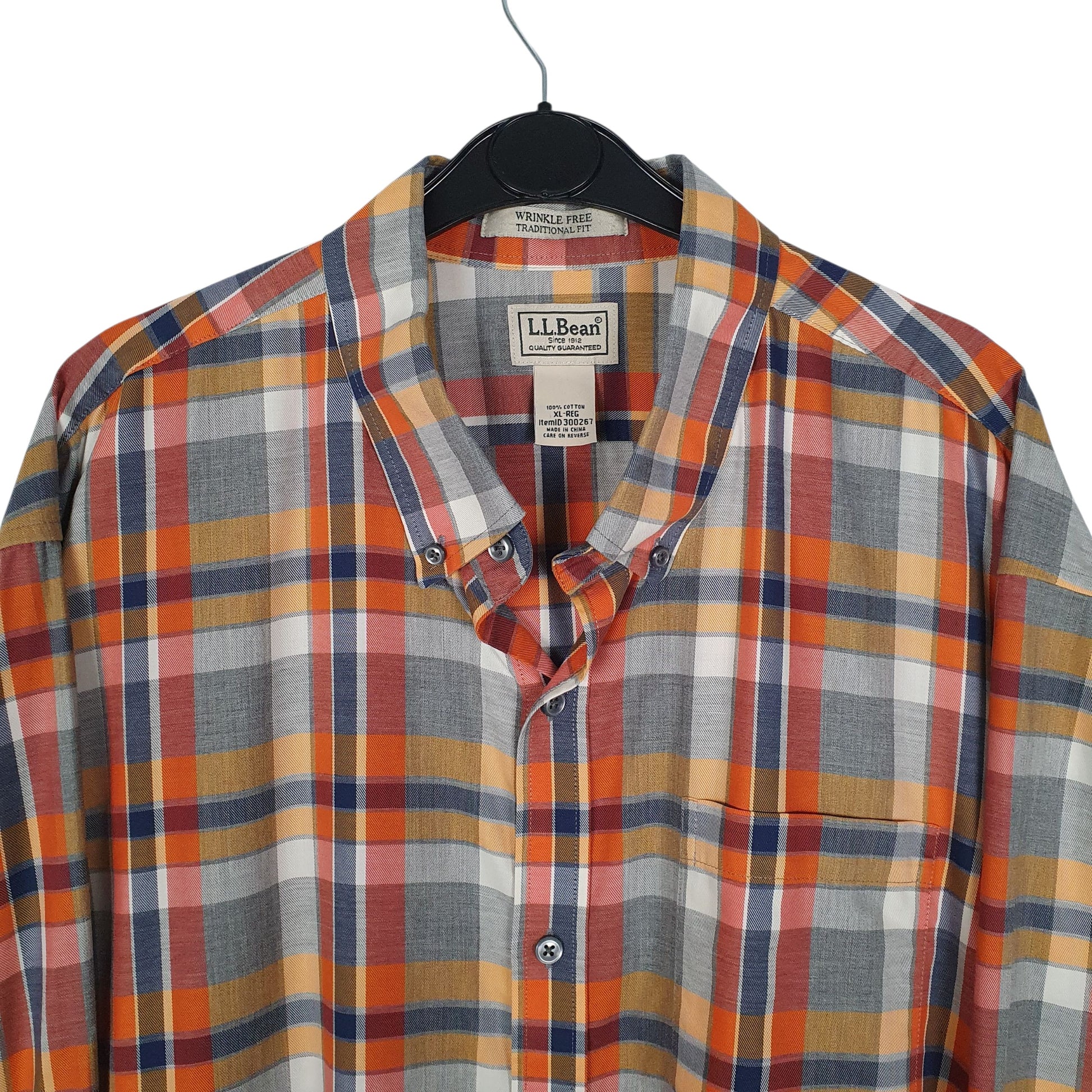 Mens Orange L.L.Bean   Shirt