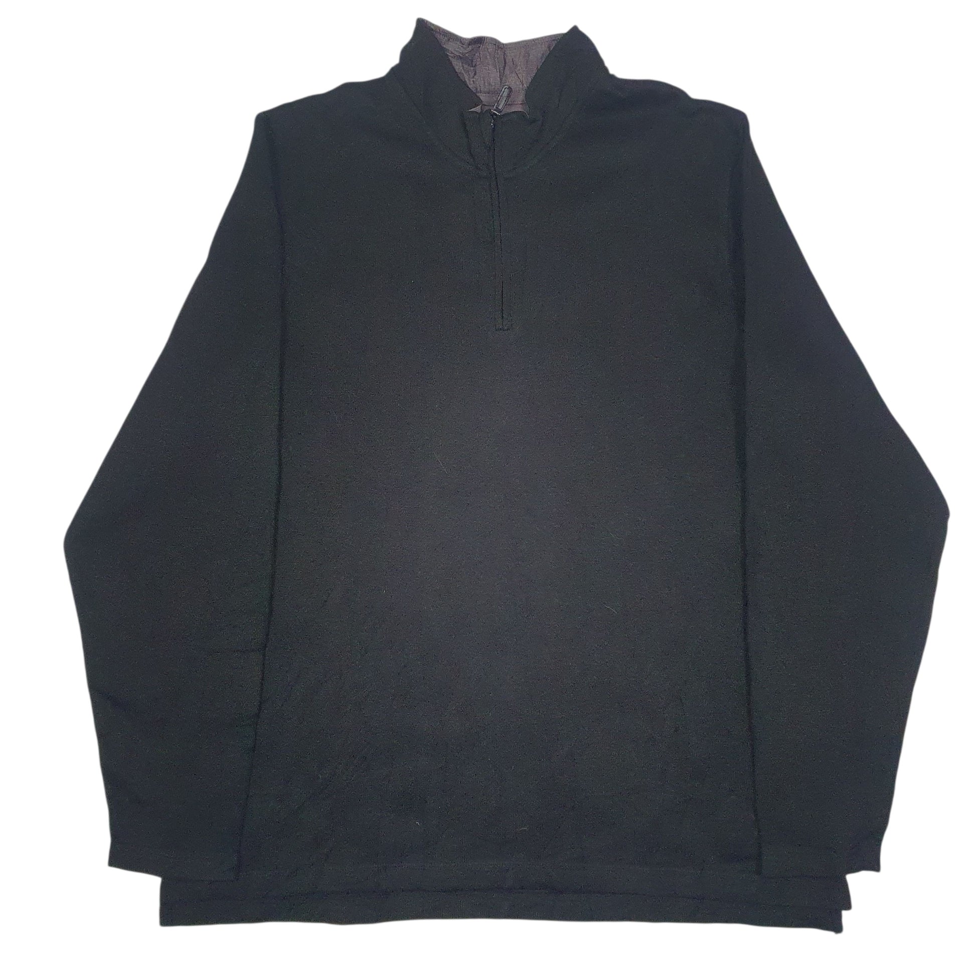 Mens Black Wrangler  Quarter Zip Jumper