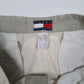 Mens Cream Tommy Hilfiger Vintage 90s Double Pleated  Trousers