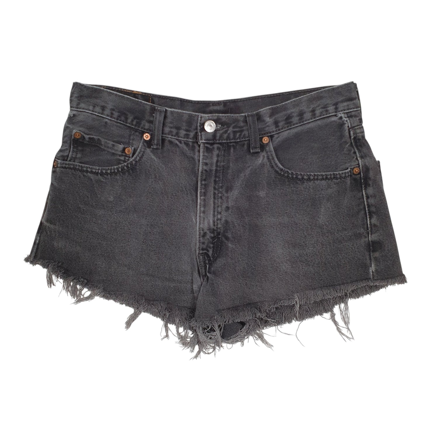 Womens Grey Levis Cut Offs Denim Shorts