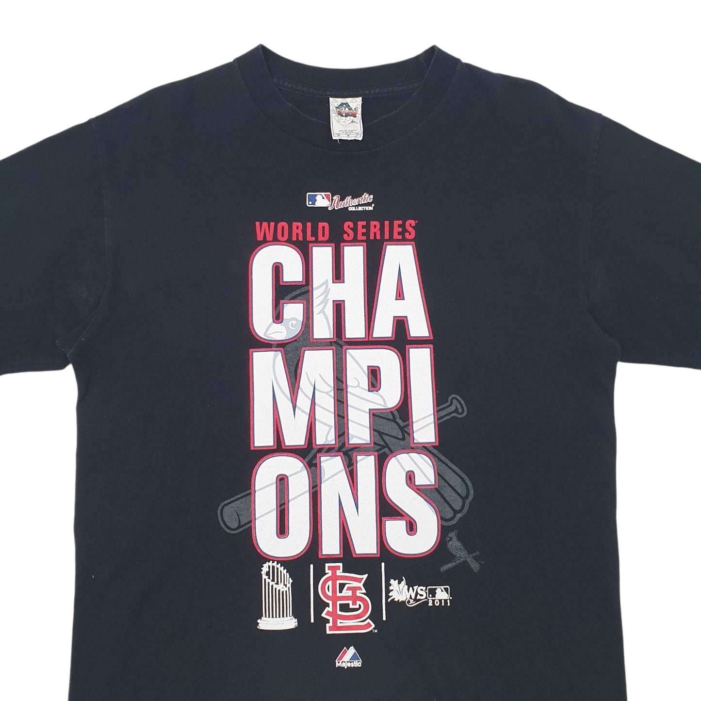 Mens Black Majestic World Series  T Shirt
