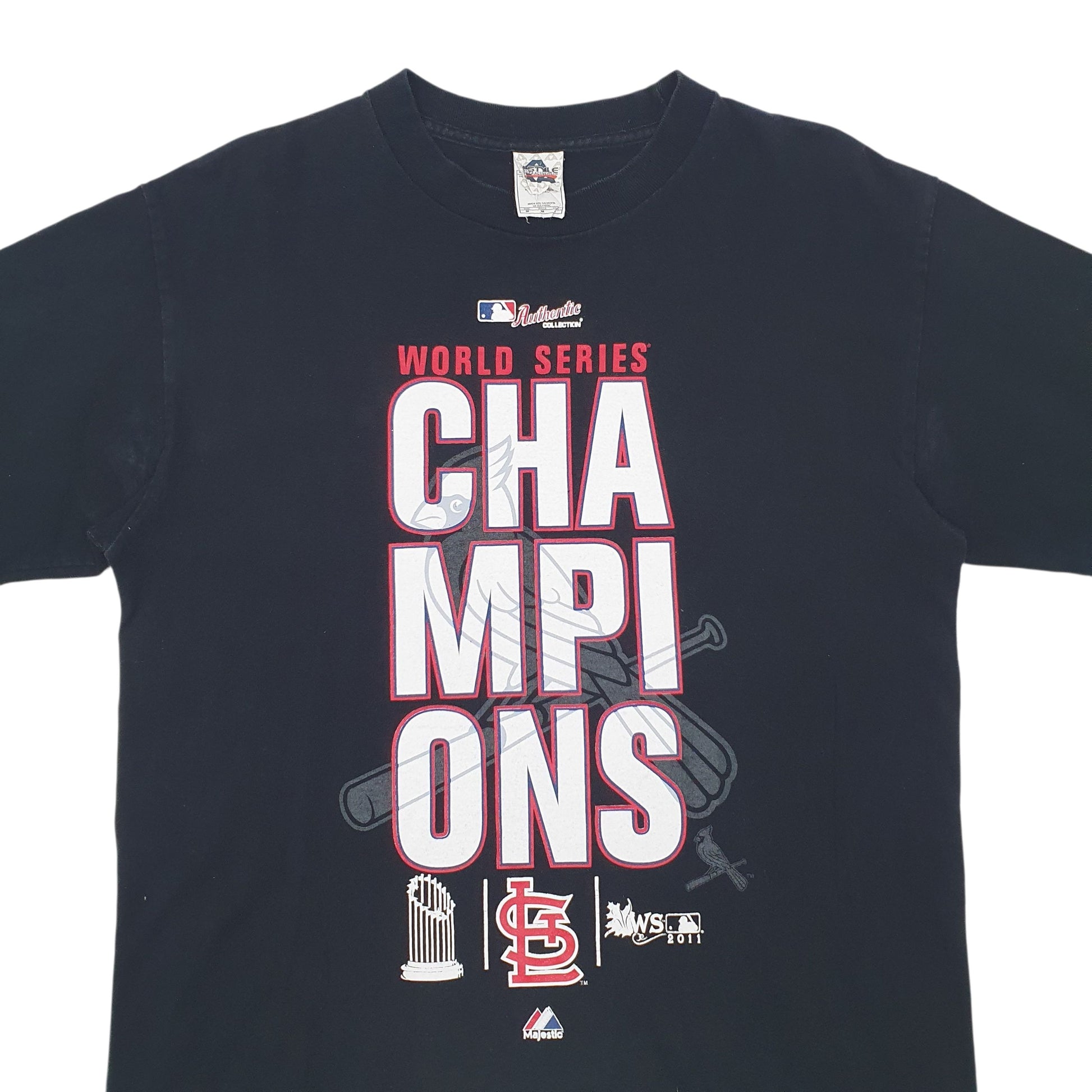 Mens Black Majestic World Series  T Shirt