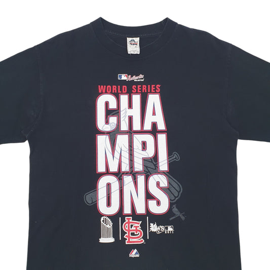 Mens Black Majestic World Series  T Shirt