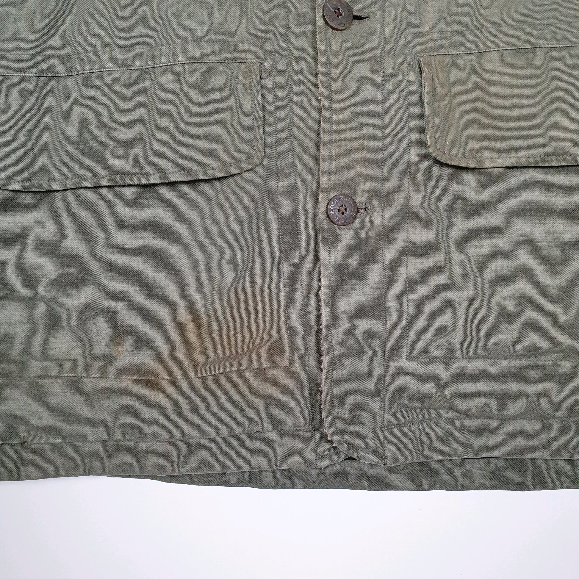 Mens Green Woolrich Sherpa Lined Field Hunting  Coat