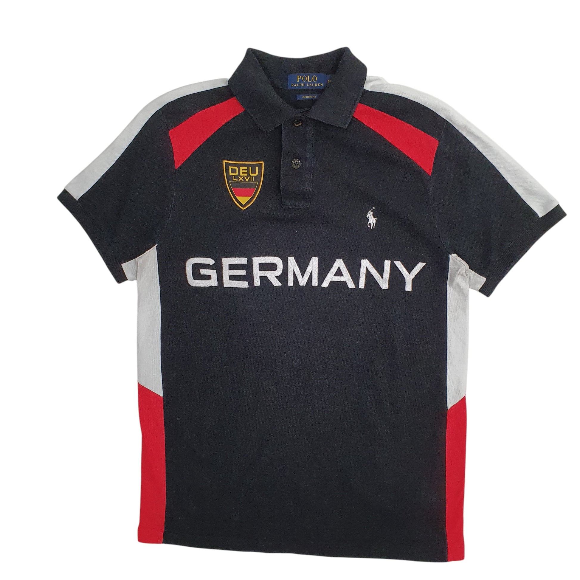 Mens Black Polo Ralph Lauren Germany Short Sleeve Polo Shirt