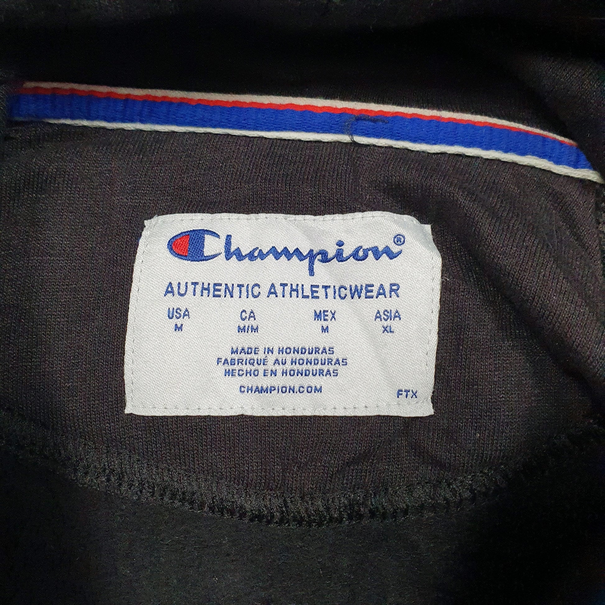Mens Black Champion Spellout Hoodie Jumper