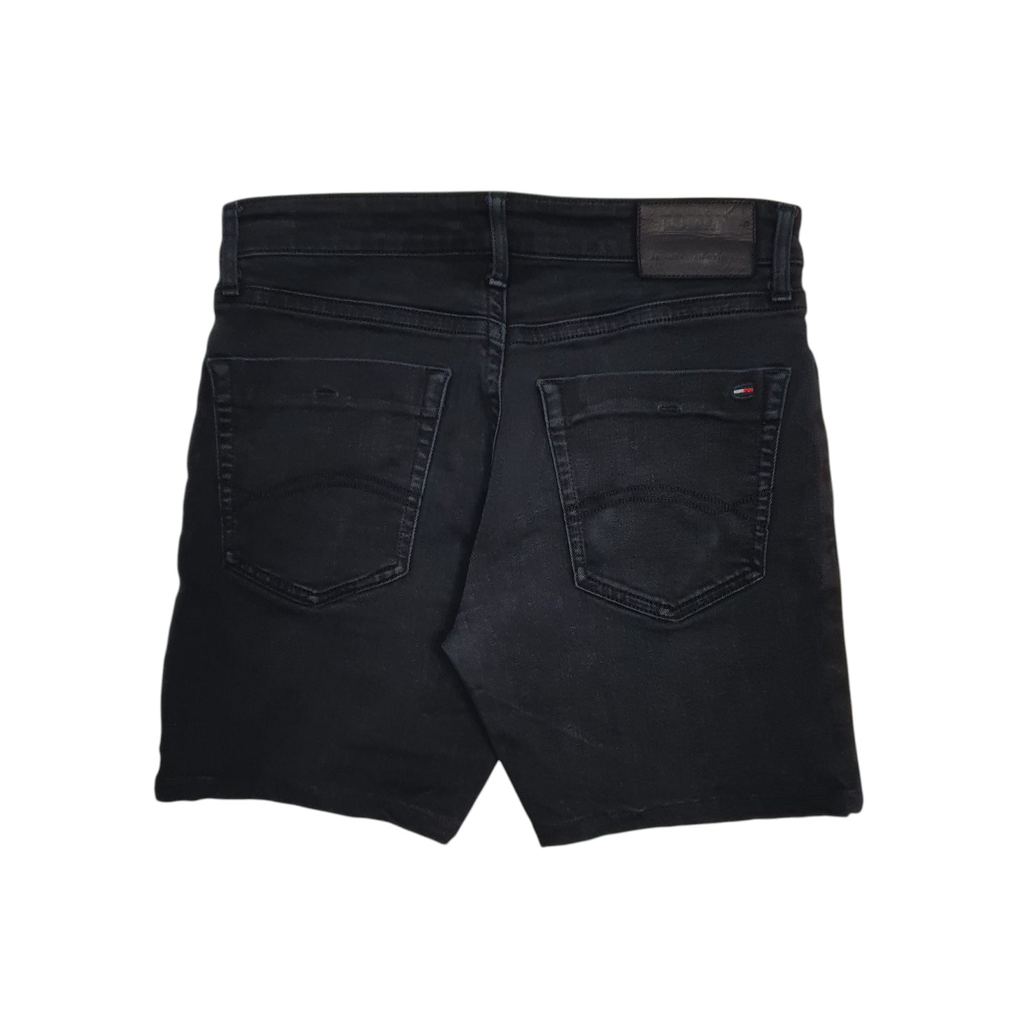 Mens Black Tommy Hilfiger Slim  Shorts