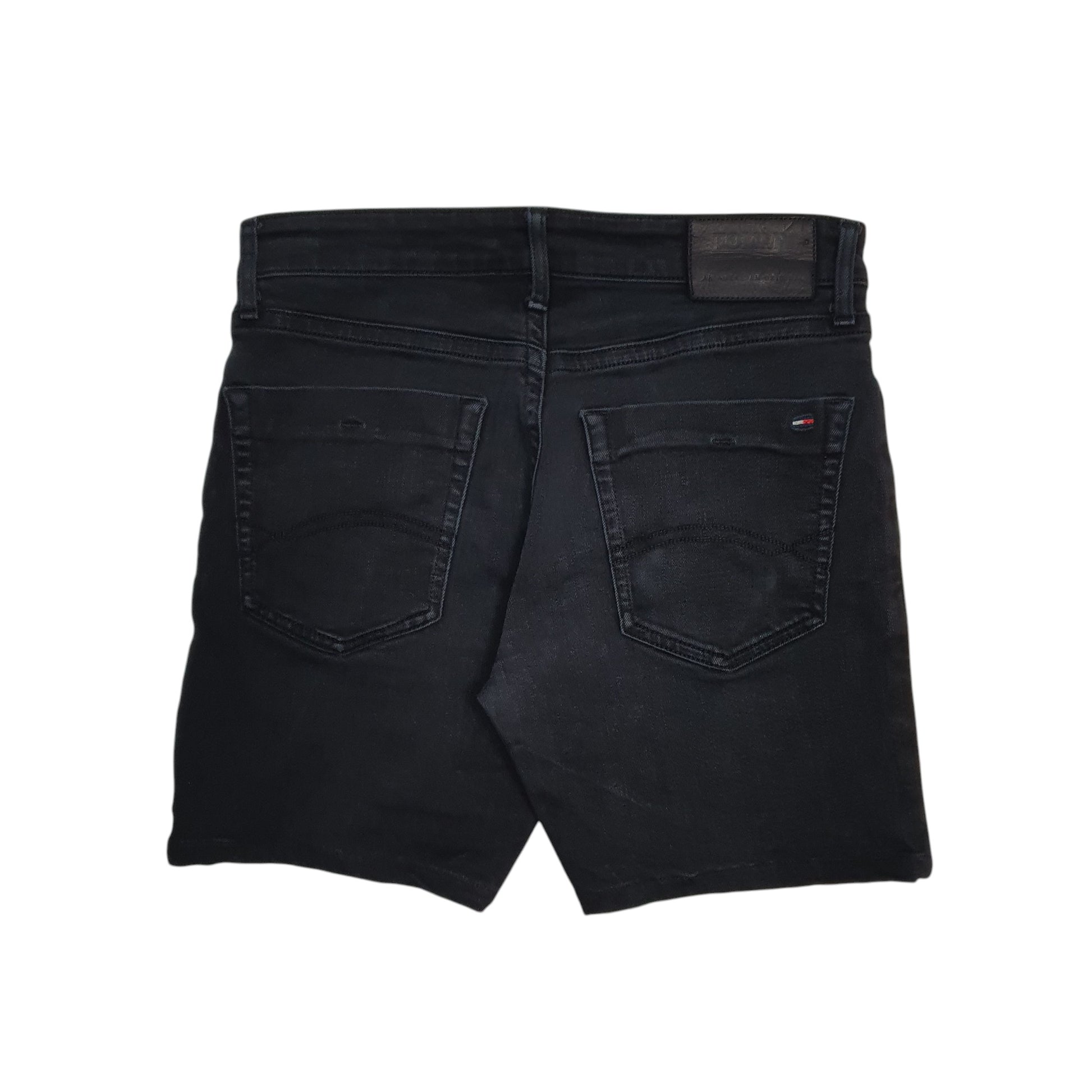 Mens Black Tommy Hilfiger Slim  Shorts