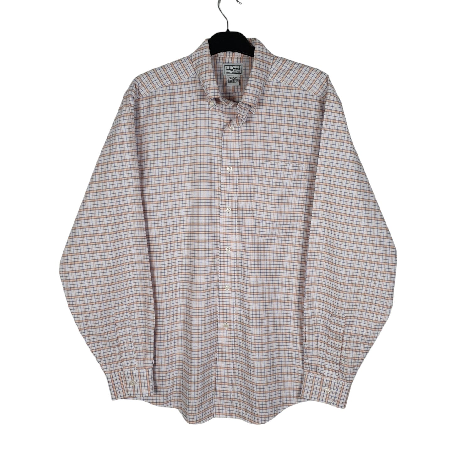 Mens Orange L.L.Bean  Long Sleeve Shirt