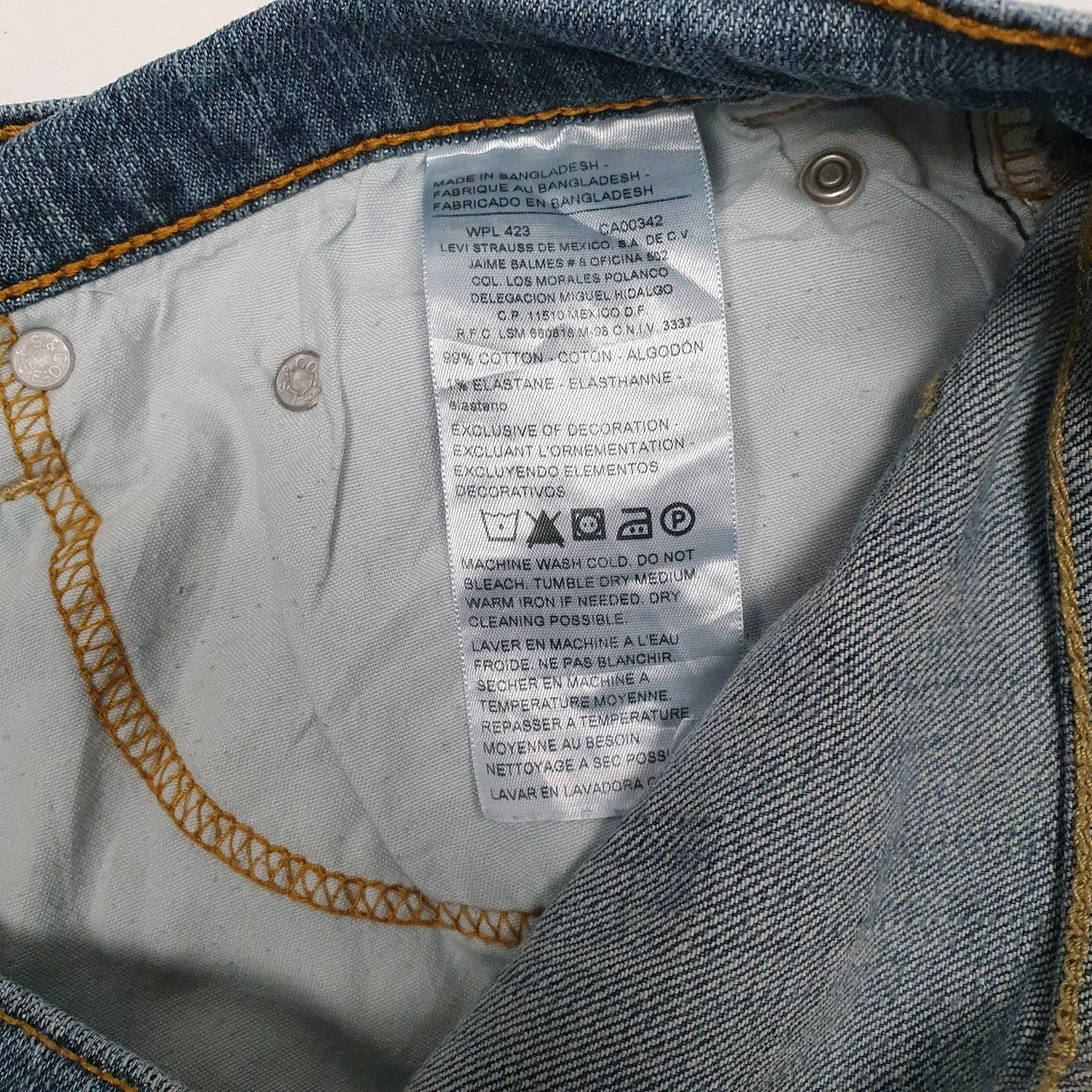 Mens Blue Levis Signature Stretch  Shorts