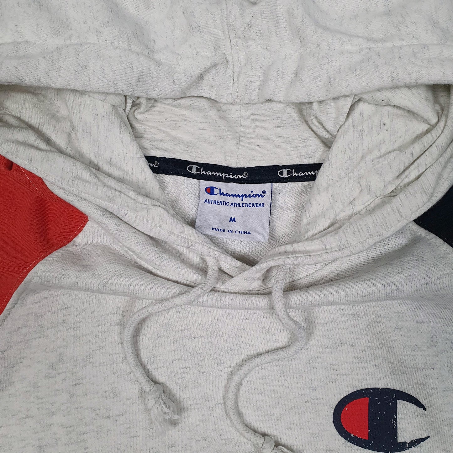 Mens Grey Champion Lightweight Baggy Hoodie Jumper