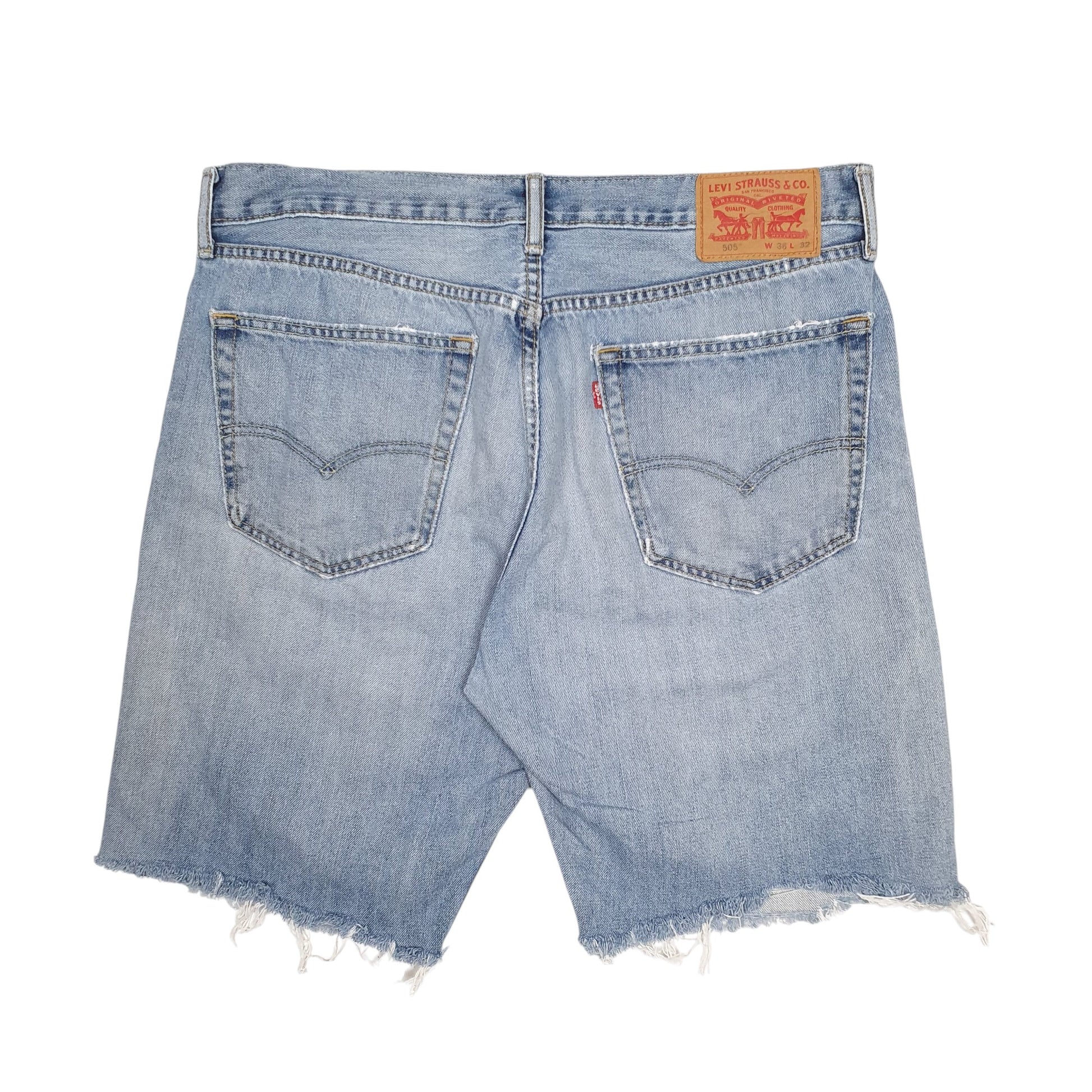 Mens Blue Levis 505 Cut Offs  Shorts