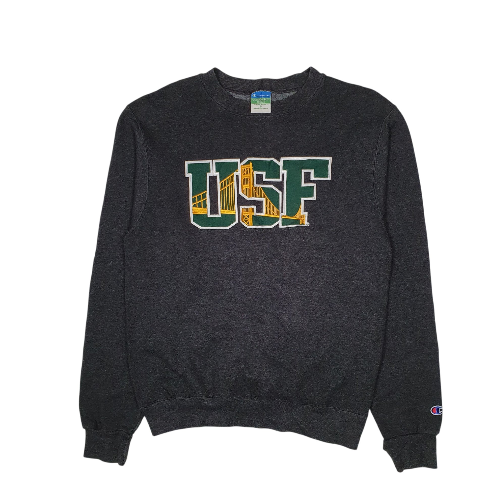 Mens Grey Champion San Francisco University Crewneck Jumper