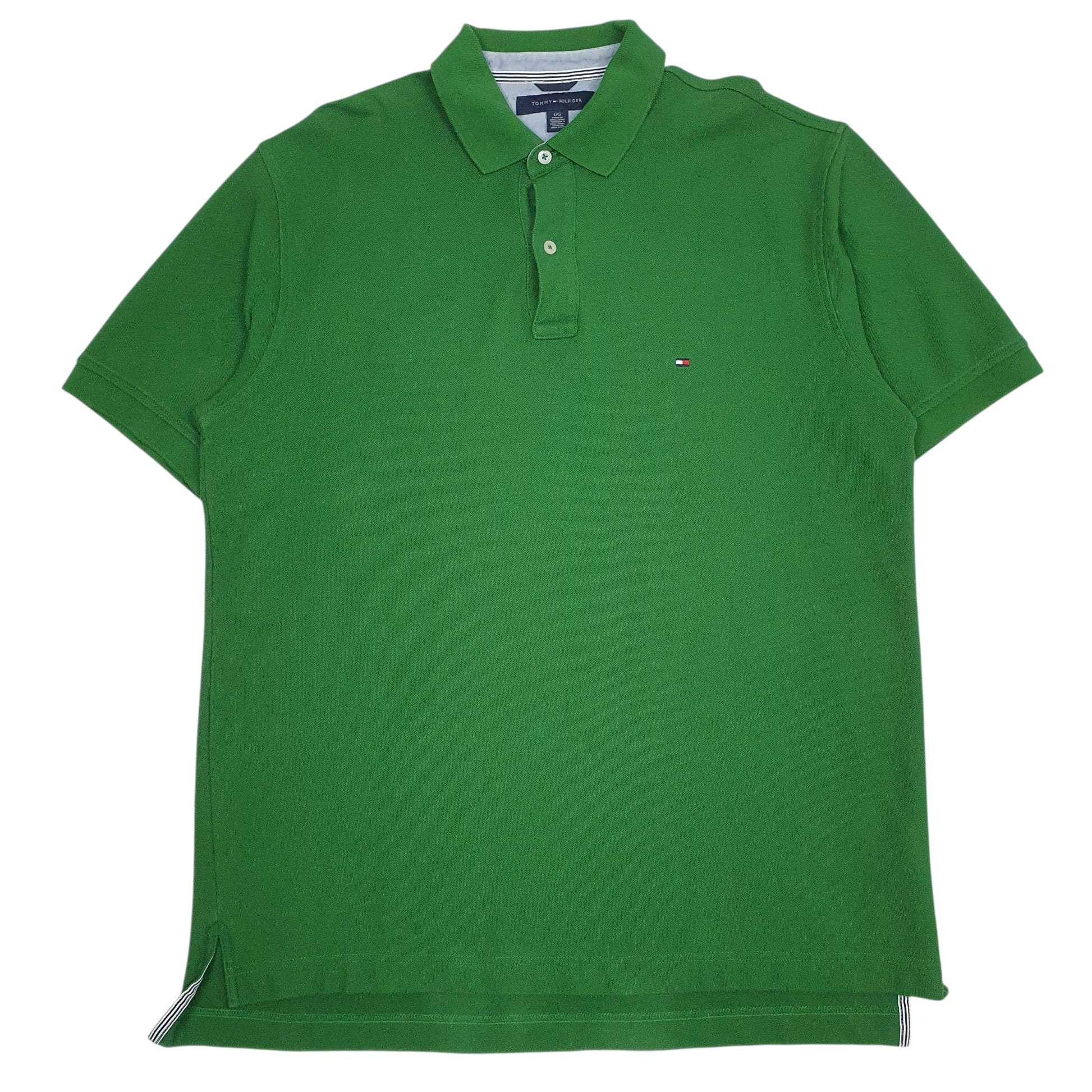 Mens Green Tommy Hilfiger  Short Sleeve Polo Shirt