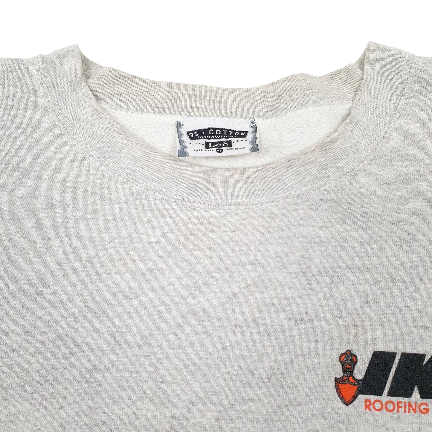 Mens Grey Lee Vintage 90s Made In USA Crewneck Jumper