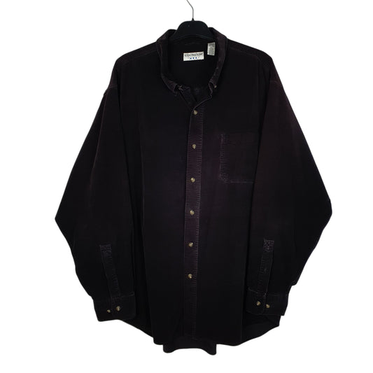 Mens Black Covington Corduroy Long Sleeve Shirt