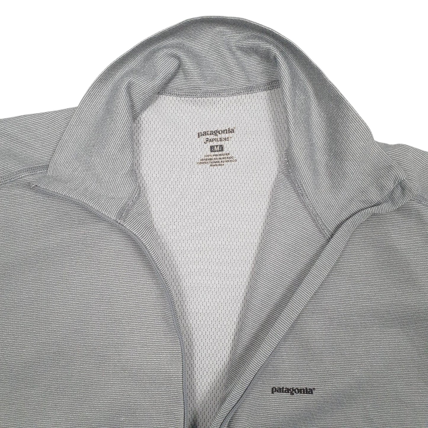 Mens Grey Patagonia Capilene Quarter Zip Jumper
