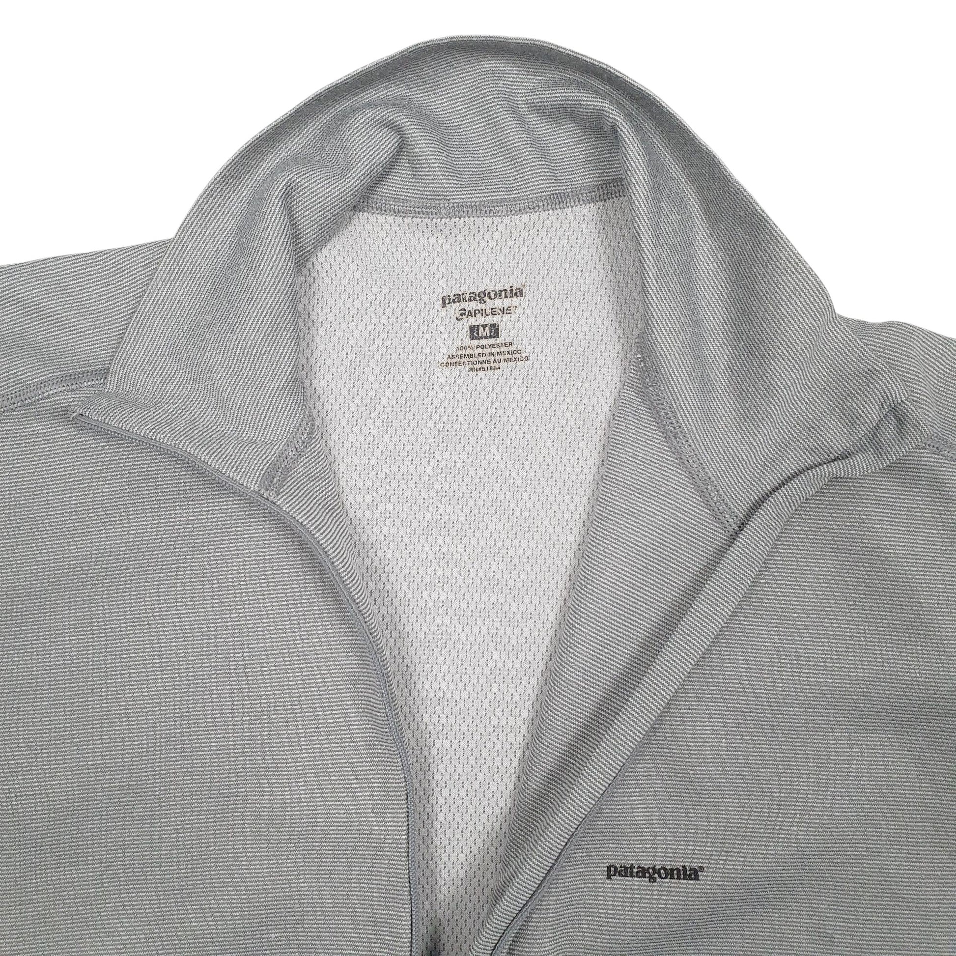 Mens Grey Patagonia Capilene Quarter Zip Jumper