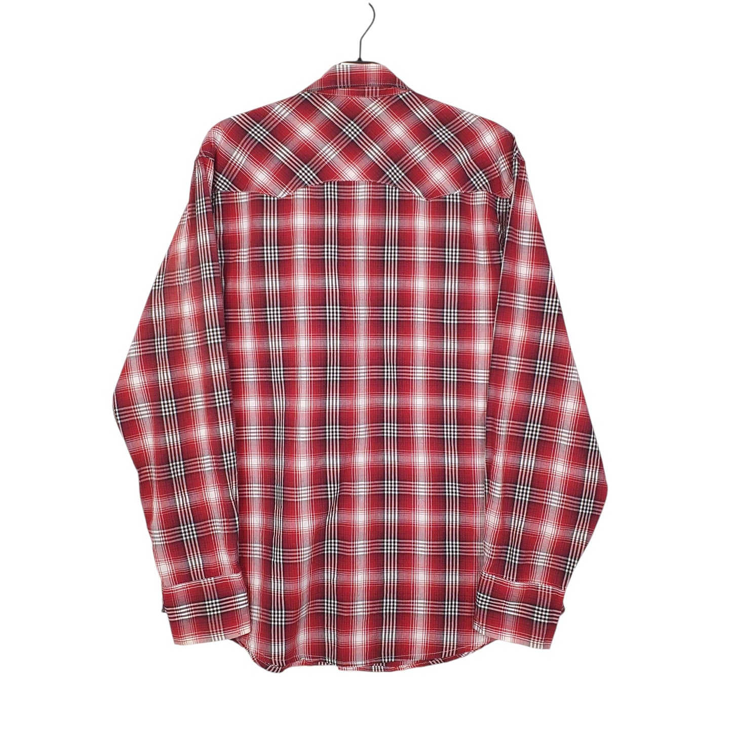 Mens Red Wrangler Western Pearl Snap  Shirt