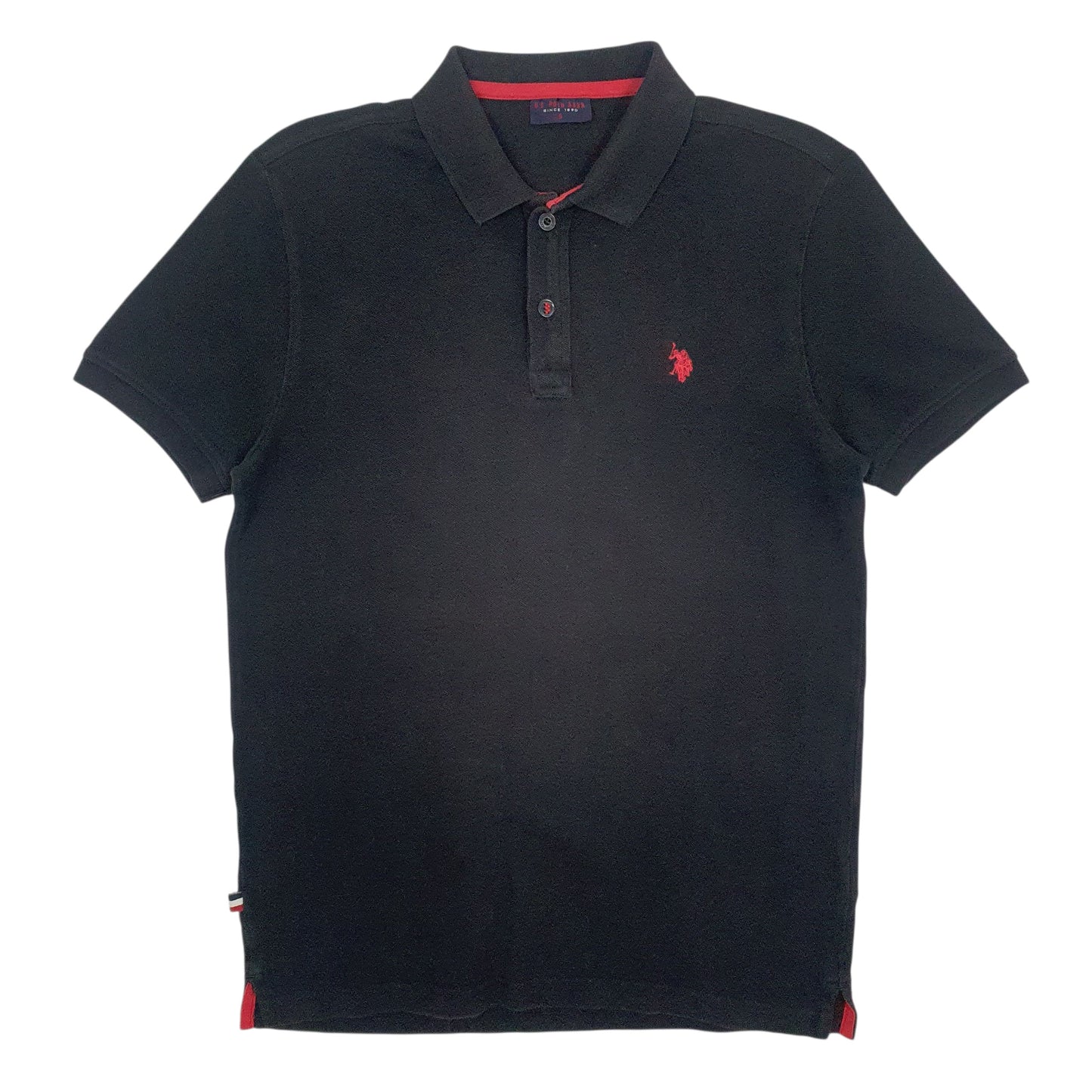 Mens Black US Polo Assn  Short Sleeve Polo Shirt