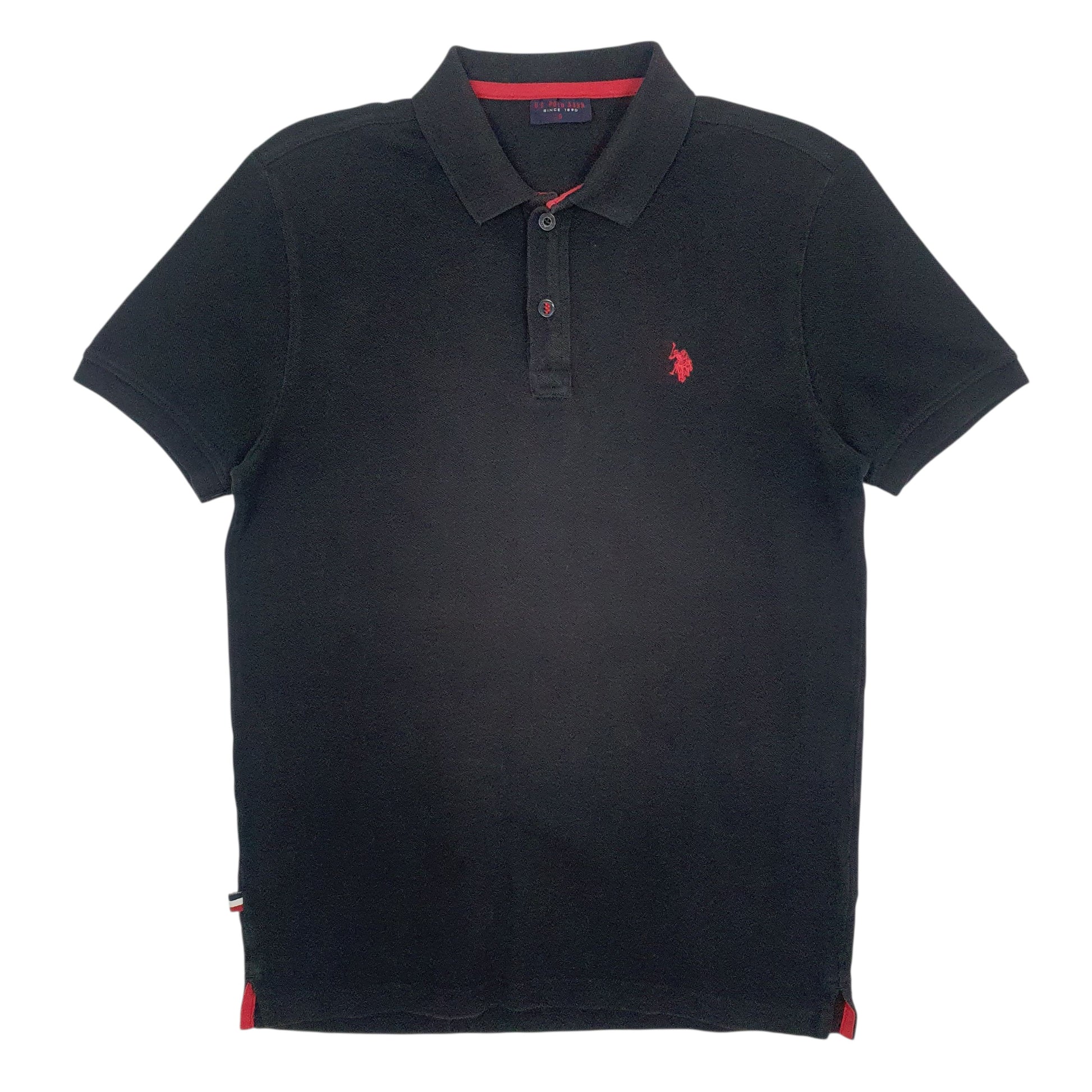 Mens Black US Polo Assn  Short Sleeve Polo Shirt