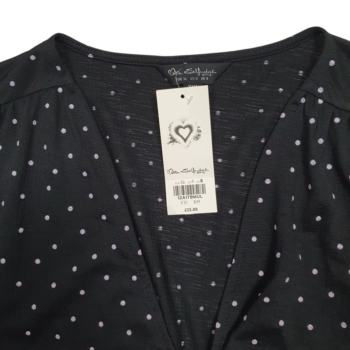 Womens Black Miss Selfridge   T Shirt