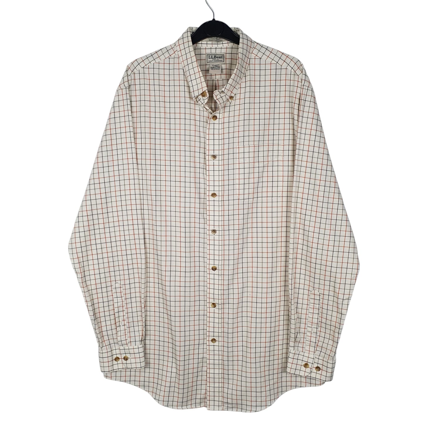 Mens Cream L.L.Bean  Long Sleeve Shirt
