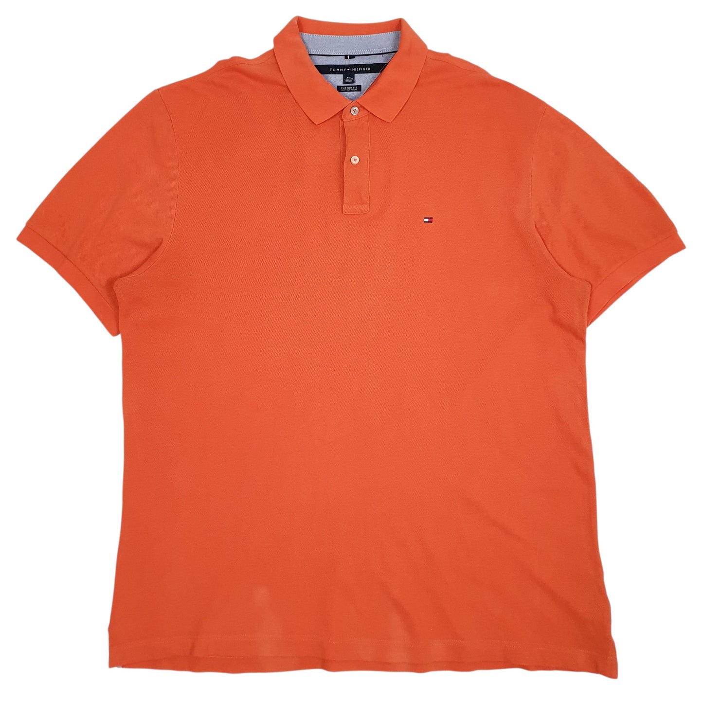 Mens Orange Tommy Hilfiger  Short Sleeve Polo Shirt