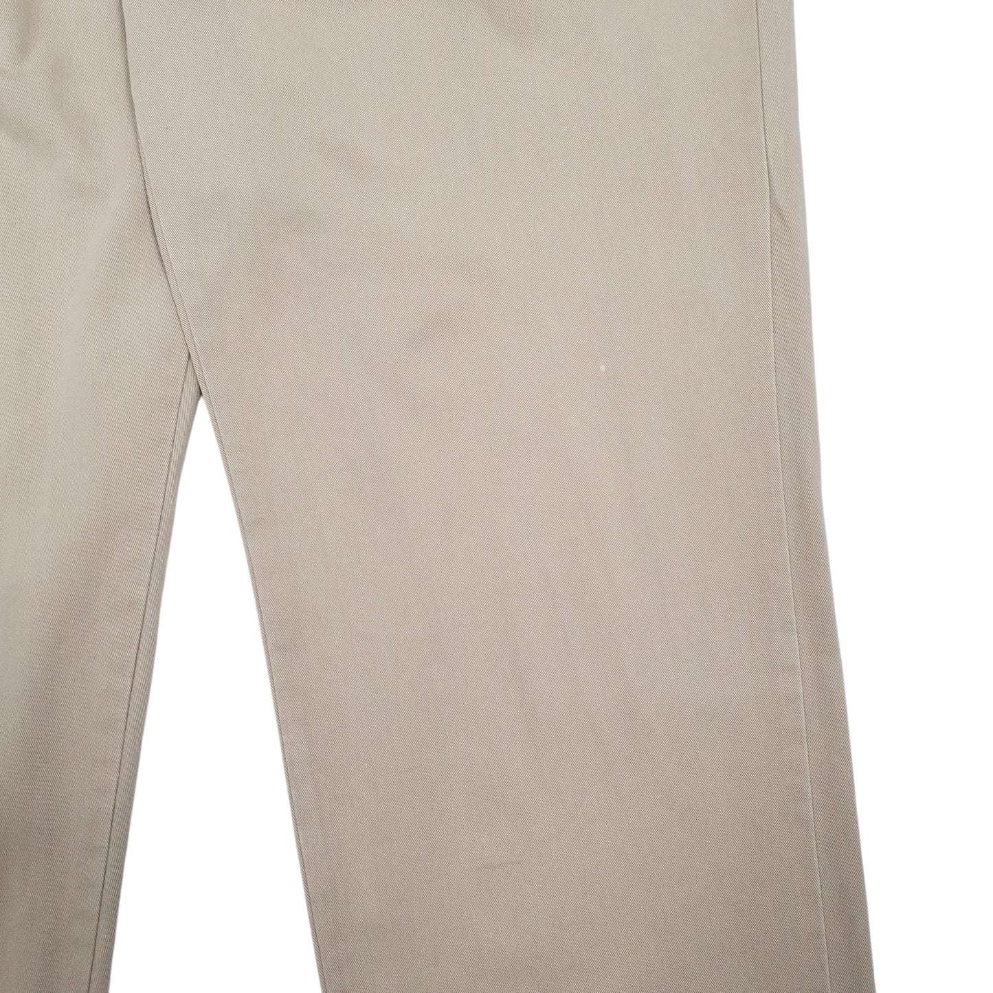 Mens Beige Polo Ralph Lauren Vintage 90s Pleated  Trousers
