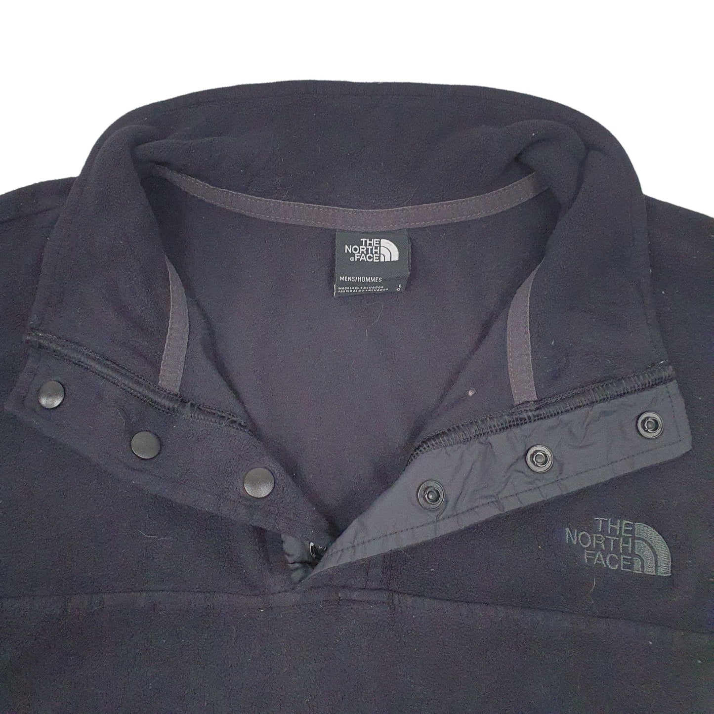 Mens Black The North Face Button Up Quarter Zip Jumper