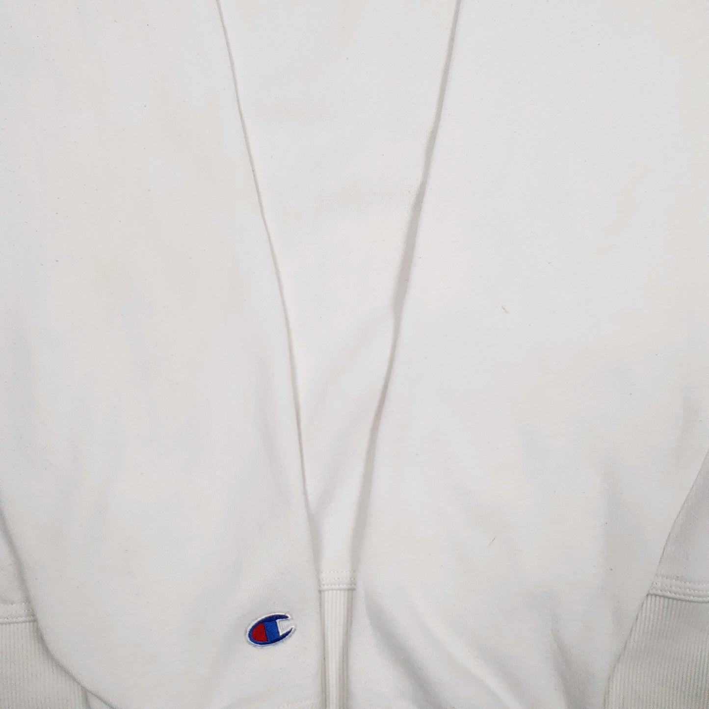 Mens White Champion Spellout Crewneck Jumper