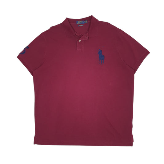 Mens Burgundy Polo Ralph Lauren  Short Sleeve Polo Shirt