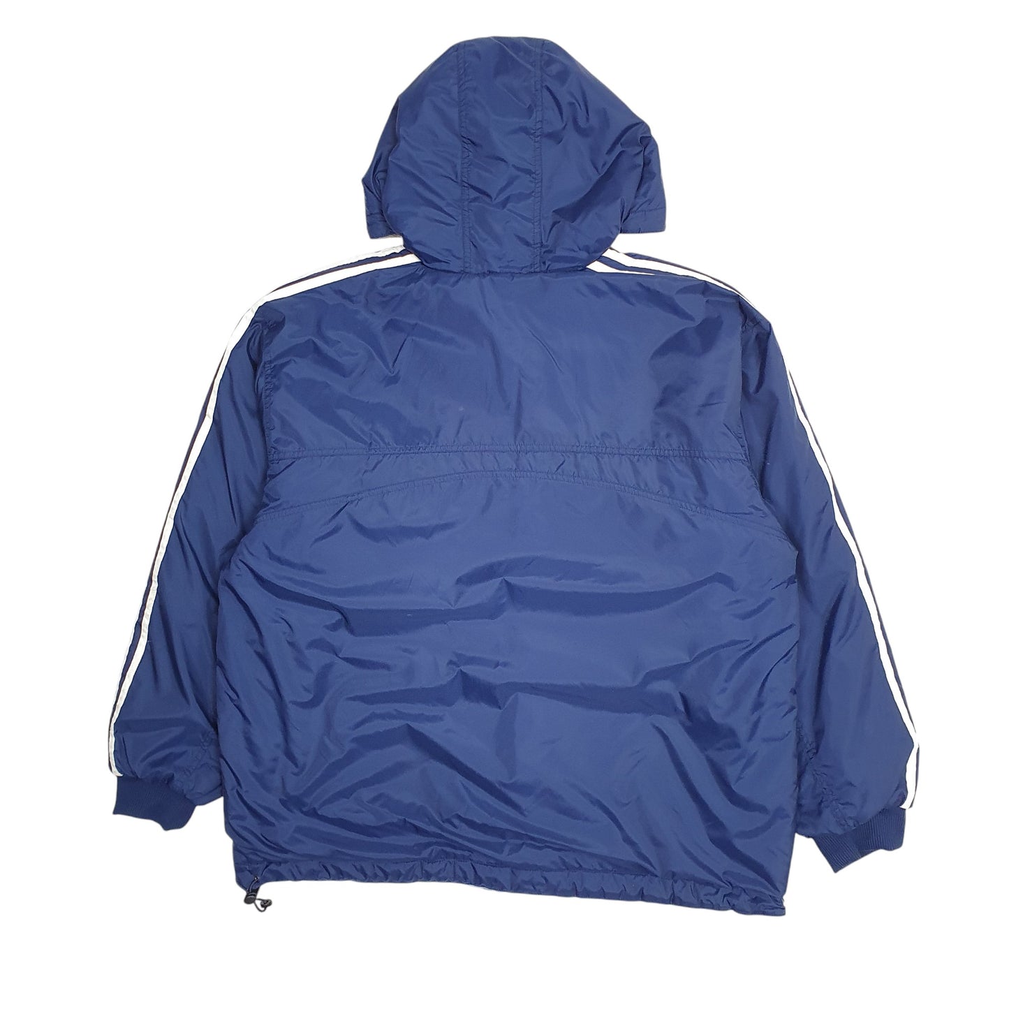 Mens Navy Adidas Vintage 90s Reversible Hoodie  Coat