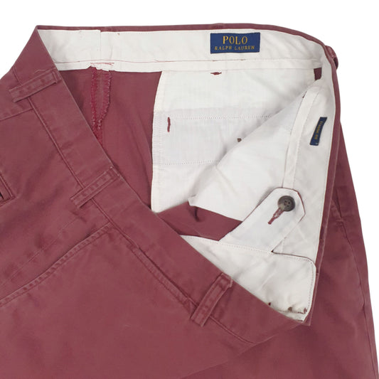 Mens Burgundy Polo Ralph Lauren Classic Fit  Trousers