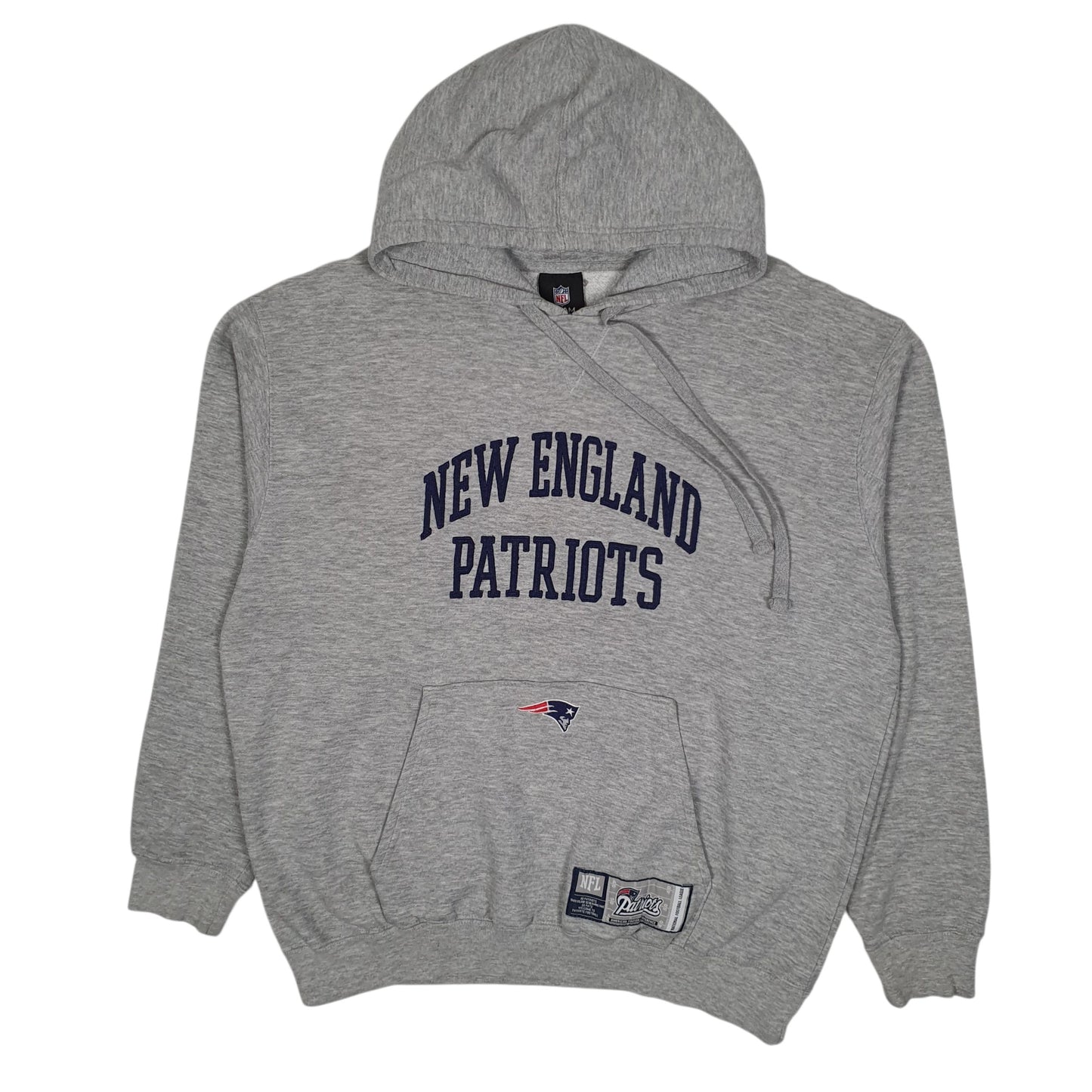 Mens Grey NFL New England Patriots Hoodie Jumper